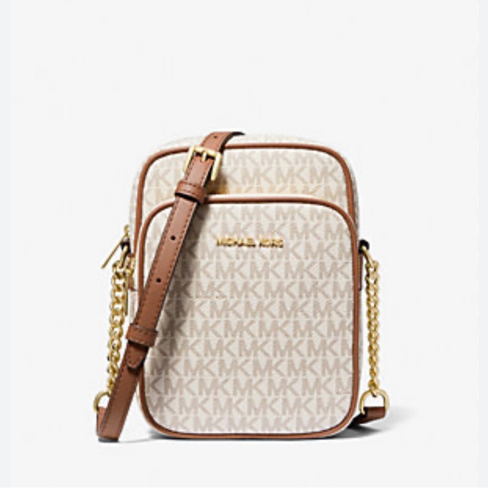 NWOT Michael Kors Tan and Cream Crossbody Bag
